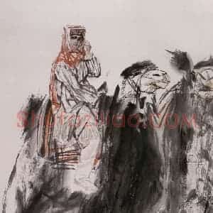 1994年 杜滋龄《塔吉克姑娘》国画人物作品图片赏析