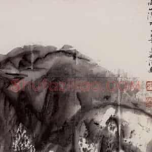 1995年 杜滋龄《高山流水》国画综合作品图片赏析