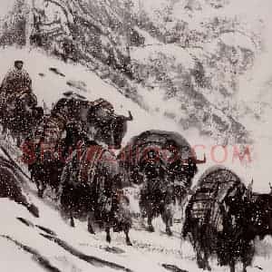 1995年 杜滋龄《雪韵》国画综合作品图片赏析