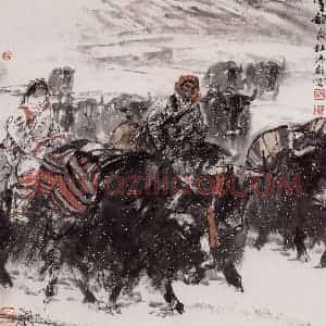 1998年 杜滋龄《雪韵》国画综合作品图片赏析