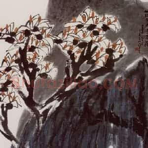 2001年 隋易夫《世纪首春意更浓》国画花鸟作品图片赏析
