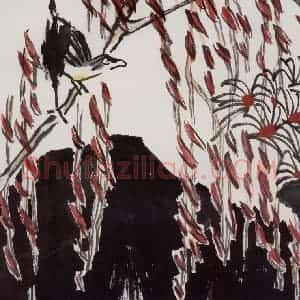 2003年 隋易夫《秋光清丽当细赏》国画花鸟作品图片赏析