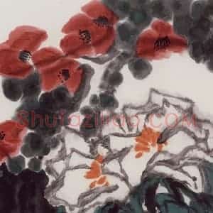 2003年 隋易夫《聊斋二花妖》国画花鸟作品图片赏析