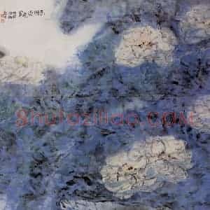 1995年 郭怡孮《西湖过雨图》国画花鸟作品图片赏析