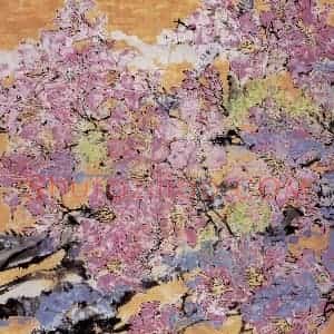 1996年 郭怡孮《金紫荆》国画花鸟作品图片赏析