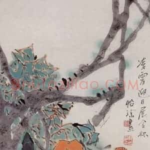 1999年 郭怡孮《映日展金杯》国画花鸟作品图片赏析