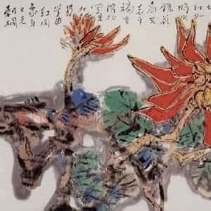 1999年 郭怡孮《象牙红》国画花鸟作品图片赏析