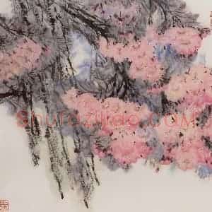 1986年 郭怡孮《日暖风轻》国画花鸟作品图片赏析
