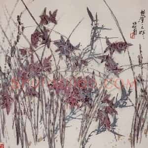 1986年 郭怡孮《楚泽之畔》国画花鸟作品图片赏析