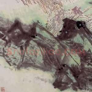 1998年 郭怡孮《细雨微风花撩人》国画花鸟作品图片赏析