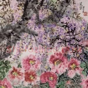 1999年 郭怡孮《浓春》国画花鸟作品图片赏析