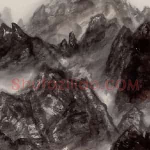 2001年 李宝林《莽莽帕米尔》国画山水作品图片赏析