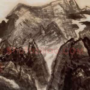 2001年 李宝林《莽莽帕米尔》国画山水作品图片赏析
