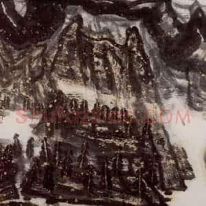 2004年 李宝林《涌动的大山》国画山水作品图片赏析