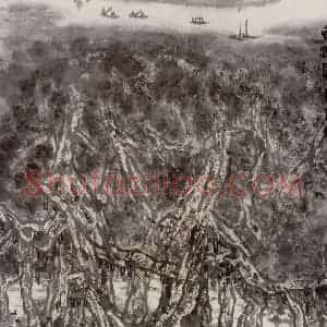 1989年 李宝林《南海风》国画山水作品图片赏析