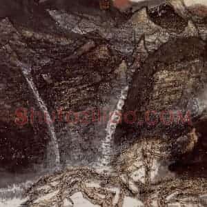 1992年 李宝林《红山岭》国画山水作品图片赏析
