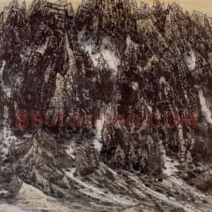 1998年 李宝林《西疆风骨》国画山水作品图片赏析