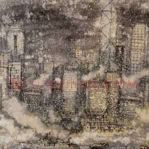 1999年 李宝林《香港之夜》国画山水作品图片赏析