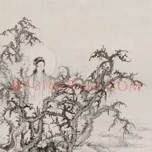 近现代 陈少梅《观音图册》国画综合作品图片赏析