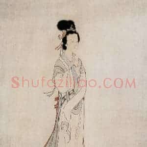 近现代 陈少梅《仕女图》国画人物作品图片赏析