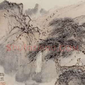 1962年 汪慎生《黄山雁荡记游合册》国画花鸟写意作品图片赏析
