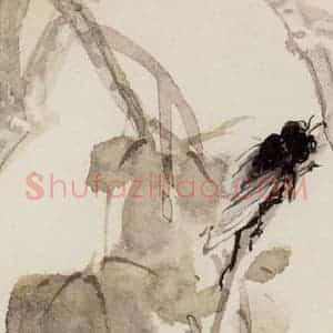 1956年 汪慎生《花鸟草虫书签》国画花鸟写意作品图片赏析
