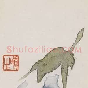 1956年 汪慎生《花鸟草虫书签》国画花鸟写意作品图片赏析