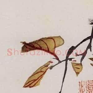 1956年 汪慎生《花鸟草虫书签》国画花鸟写意作品图片赏析