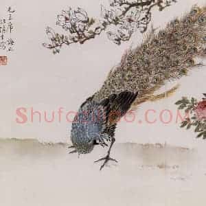 1957年 汪慎生《花鸟册页》国画花鸟工笔作品图片赏析