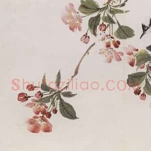 1957年 汪慎生《花鸟册页》国画花鸟工笔作品图片赏析