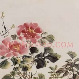 1957年 汪慎生《花鸟册页》国画花鸟兼工帯写作品图片赏析