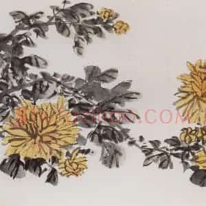 1957年 汪慎生《花鸟册页》国画花鸟兼工帯写作品图片赏析