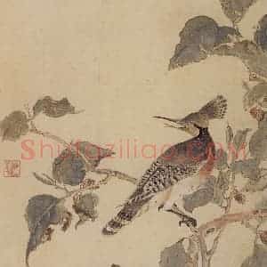 1936年 汪慎生《工笔花鸟册页》国画花鸟工笔作品图片赏析