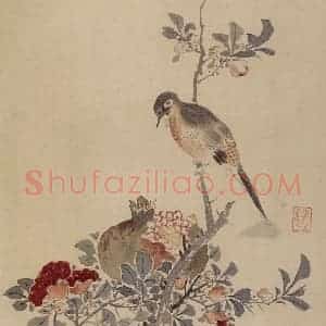 1936年 汪慎生《工笔花鸟册页》国画花鸟工笔作品图片赏析