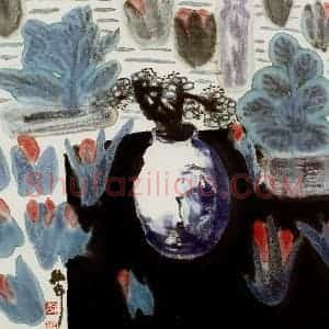 2002年 周韶华《案上清品》国画花鸟作品图片赏析