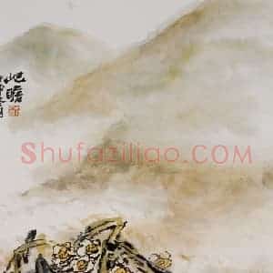 1992年 朱屺瞻《雨中仙子》国画花鸟作品图片赏析