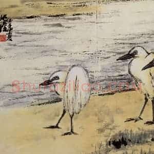 1972年 朱屺瞻《花鸟册》国画花鸟作品图片赏析