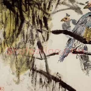 1972年 朱屺瞻《花鸟册》国画花鸟作品图片赏析