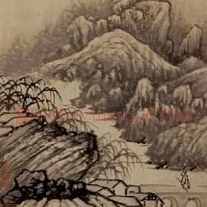 明末清初 石涛《金山龙游寺图册》国画山水作品图片赏析
