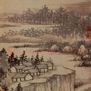 明末清初 石涛《金山龙游寺图册》国画山水作品图片赏析