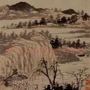 明末清初 石涛《金山龙游寺图册》国画山水作品图片赏析