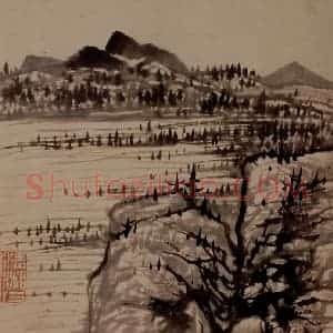 明末清初 石涛《金山龙游寺图册》国画山水作品图片赏析