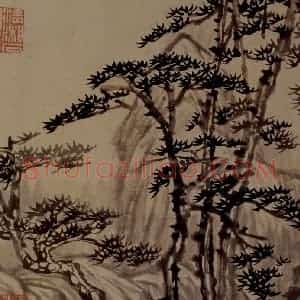 明末清初 石涛《金山龙游寺图册》国画山水作品图片赏析