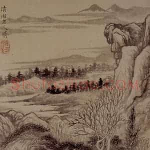 明末清初 石涛《山水花卉8开》国画山水作品图片赏析