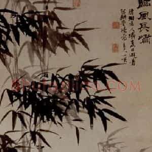 明末清初 石涛《临风长啸图》国画花鸟作品图片赏析