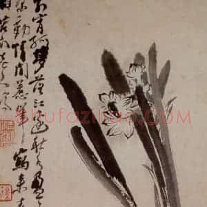 1694年 石涛《花卉12开》国画花鸟作品图片赏析