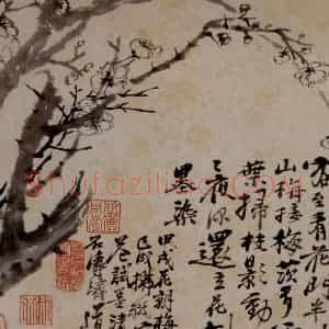 1694年 石涛《花卉12开》国画花鸟作品图片赏析