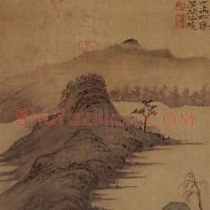 1695年 石涛《山水册8开》国画山水作品图片赏析