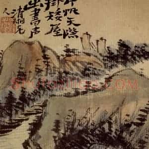 1697年 石涛《山水册12开》国画山水作品图片赏析