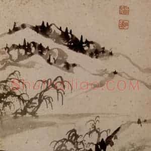 1698年 石涛《山水册》国画山水作品图片赏析